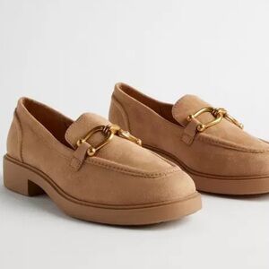 Torrid Clean Tan Suede Loafers WW Gold Hardware - Women's Size 11WW SOLD OUT